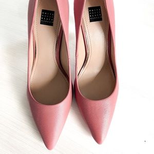 White House Black Market Pumps | Pink Leather Heels Size 8.5